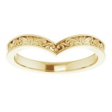 14K Yellow Vintage-Inspired V Ring photo 3