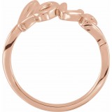 14K Rose Love Ring photo 2