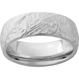 Serinium Domed Band with Spartan Milled Engraving photo
