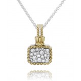 Vahan 14k Gold & Sterling Silver Diamond Pendant photo