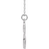 14K White Script Initial S 16-18 Necklace photo 2