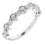 14K White 1/4 CTW Diamond Anniversary Band photo