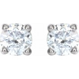 14K White 1/4 CTW Diamond Earrings photo 2