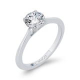 Shah Luxury 14K White Gold Solitaire Engagement Ring (Semi-Mount) photo 2