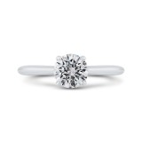 Shah Luxury 14K White Gold Solitaire Engagement Ring (Semi-Mount) photo