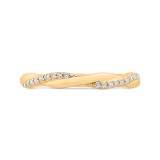 Shah Luxury 14K Yellow Gold Diamond Wedding Band photo