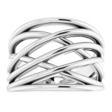 Platinum Criss-Cross Ring photo 3