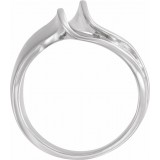 14K White 18 mm Freeform Remount Ring photo 2