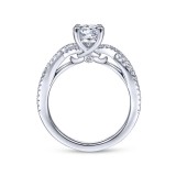 Gabriel & Co. 14k White Gold Contemporary Twisted Engagement Ring photo 2