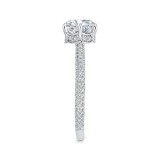 Shah Luxury 14K White Gold Diamond Engagement Ring (Semi-Mount) photo 3