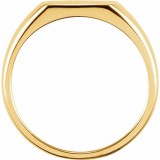 14K Yellow 9 mm Square Signet Ring photo 2