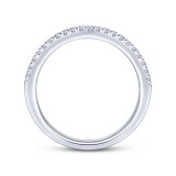 Gabriel & Co. 14k White Gold Contemporary Anniversary Wedding Band photo 2