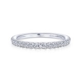 Gabriel & Co. 14k White Gold Contemporary Anniversary Wedding Band photo