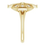 14K Yellow 1/4 CTW Diamond Vintage-Inspired Ring photo 4