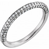 14K White 1/3 CTW Diamond Matching Band photo