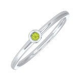 Gems One 10Kt White Gold Peridot (1/20 Ctw) Ring photo