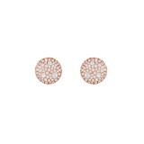 Henri Daussi 18k Rose Gold Diamond Stud Earrings photo