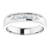 14K White 3/4 CTW Diamond Band photo 3