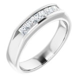 14K White 3/4 CTW Diamond Band photo