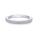 Gabriel & Co. 14k White Gold Contemporary Diamond Wedding Band photo