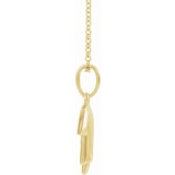 14K Yellow Hamsa 16-18 Necklace photo 2