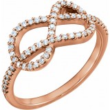 14K Rose 1/3 CTW Diamond Knot Ring photo