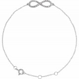 14K White 1/6 CTW Diamond Infinity-Inspired 8 Bracelet photo