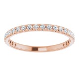 14K Rose 1/3 CTW Diamond French-Set Anniversary Band photo 3