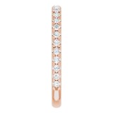14K Rose 1/3 CTW Diamond French-Set Anniversary Band photo 4