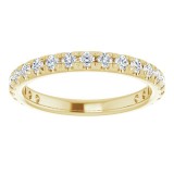 14K Yellow 5/8 CTW Diamond French-Set Anniversary Band photo 3
