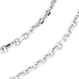 14K White 1.75 mm Solid Diamond-Cut Cable 7 Chain photo 2