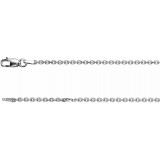 14K White 1.75 mm Solid Diamond-Cut Cable 7 Chain photo