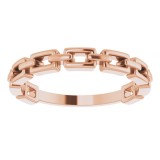 14K Rose Chain Link Ring photo 3