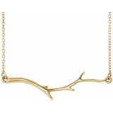 14K Yellow Branch Bar 16-18 Necklace photo