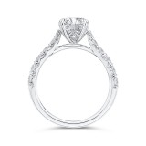 Shah Luxury Round Diamond Engagement Ring In 14K White Gold (Semi-Mount) photo 4