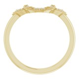 14K Yellow .025 CTW Diamond Matching Band photo 2
