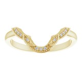 14K Yellow .025 CTW Diamond Matching Band photo 3