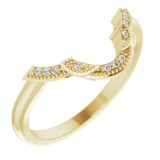 14K Yellow .025 CTW Diamond Matching Band photo