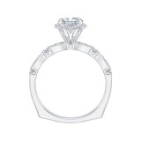 Shah Luxury 14K White Gold Round Diamond Engagement Ring (Semi-Mount) photo 4