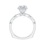 Shah Luxury 14K White Gold Round Diamond Engagement Ring (Semi-Mount) photo 4