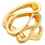 14K Yellow Freeform Ring photo