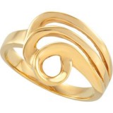 14K Yellow Freeform Ring photo