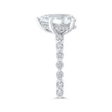 Shah Luxury 14K White Gold Pear Diamond Engagement Ring (Semi-Mount) photo 3
