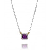 Vahan 14k Gold & Sterling Silver Amethyst Necklace photo