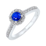 Gems One 14Kt White Gold Diamond (1/3Ctw) & Sapphire (1/3 Ctw) Ring photo