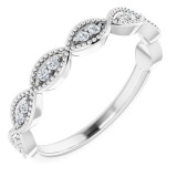 14K White 1/8 CTW Diamond Anniversary Band photo