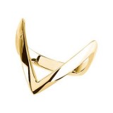 14K Yellow V Ring photo