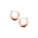 Carla 14K Rose Gold Small Polished Hoop Earrings photo