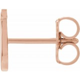 14K Rose Single Initial J Earring photo 2