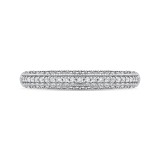 Shah Luxury 14K White Gold Round Diamond Half-Eternity Wedding Band photo